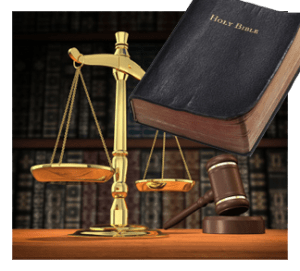 scales of justice and the bible
